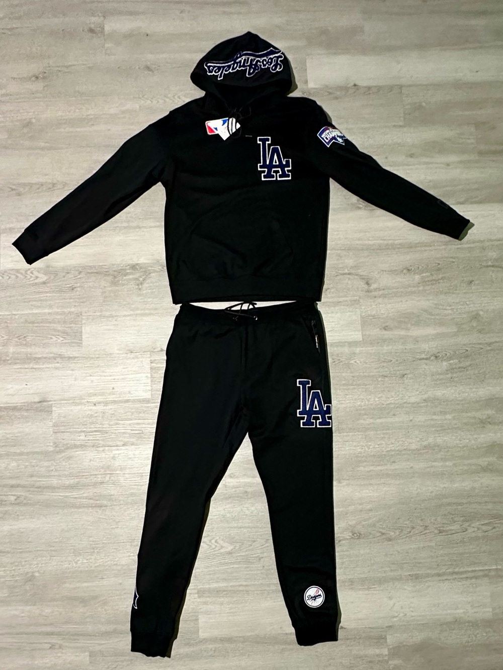 LA DODGERS Black Mens Hoodie & Joggers Set By Pro Standard